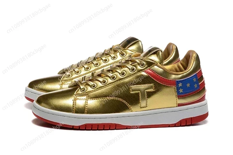 2024 Trump Shoes MAGA NEVER SURRENDER Низкие кроссовки белого черного золотого цвета спортивная