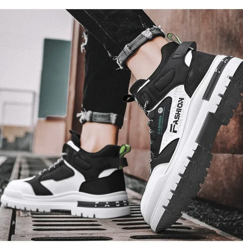 Мужские ботинки Мужская повседневная обувь роскошного дизайна мотоциклетные