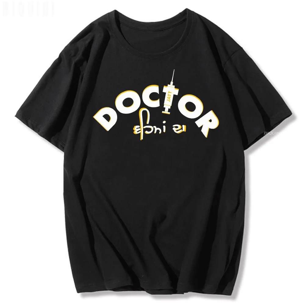 

T Shirt Sidhu Moose Wala Tshirt Rapper India Gambar Cetak Pola Dokter Kaus Uniseks Katun Musim Panas Lengan Pendek Hip Hop