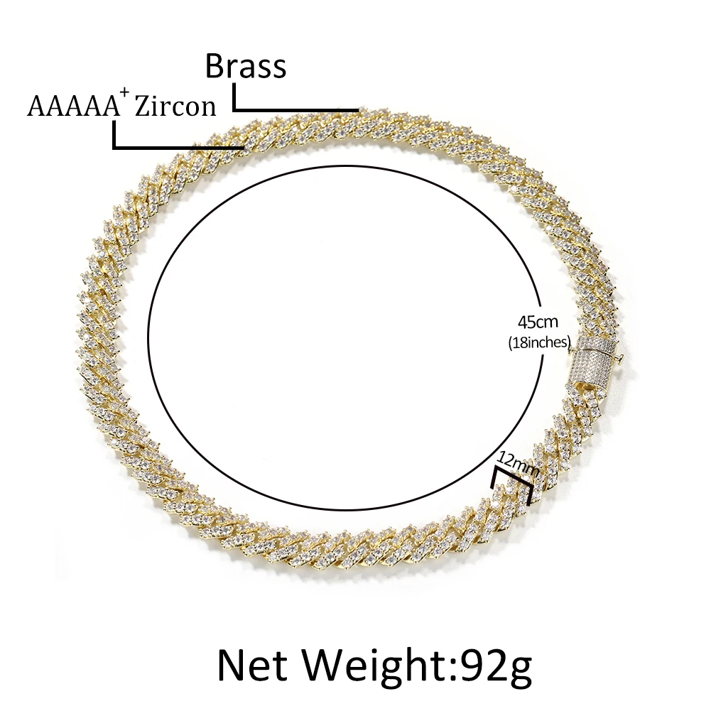Женский чокер с кубинской звеньем THE BLING KING украшение кубическим цирконием в
