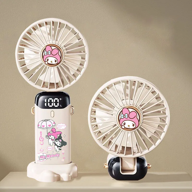 

Kawaii подлинный Sanrio мини вентилятор My Melody Kuromi мультфильм складная зарядка бесшумный Рабочий стол сильный ветер портативный милый подарок для детей