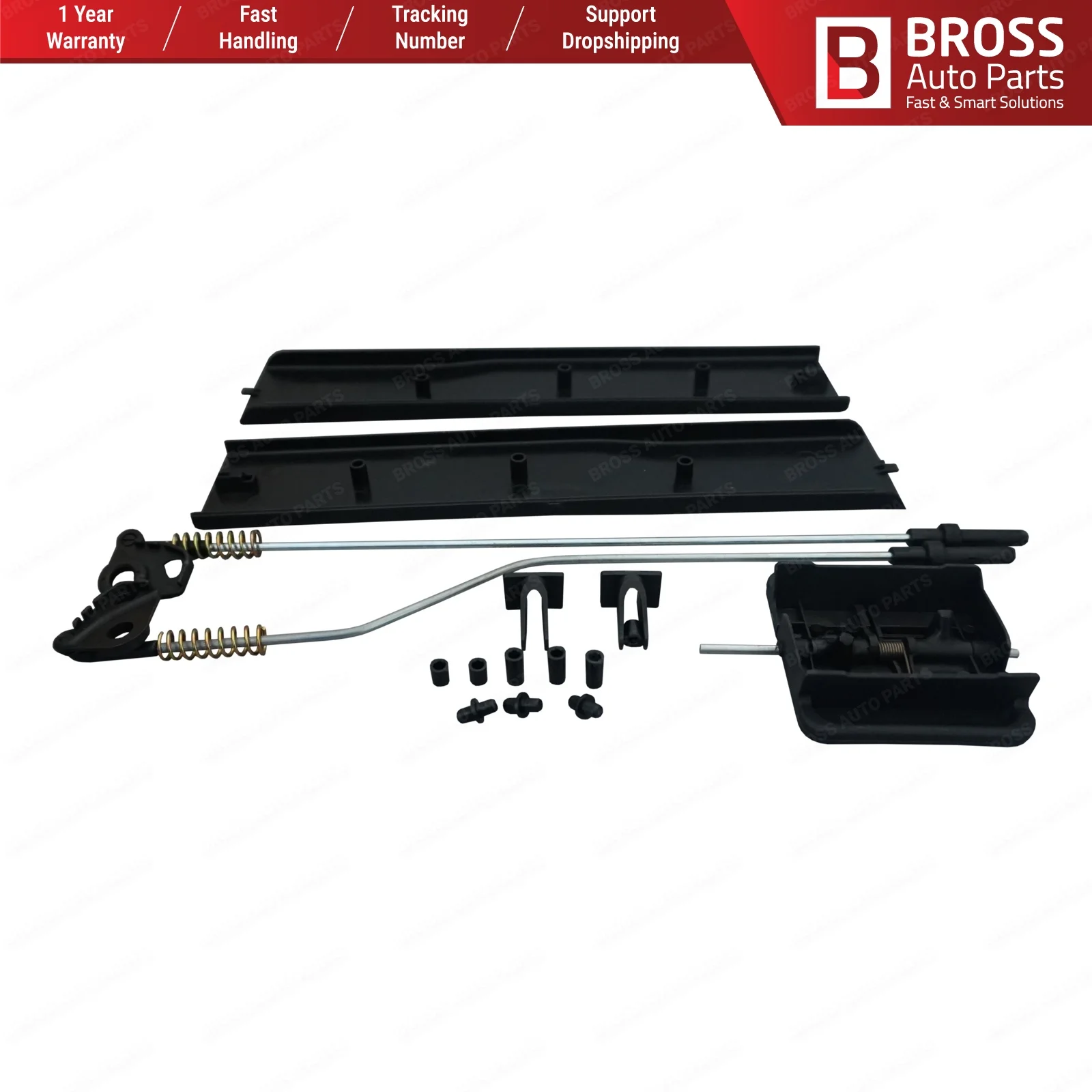 Комплект боковых раздвижных крышек стекла Bross BDP618 ремонт 2 E1847733 для Mercedes Sprinter 2006