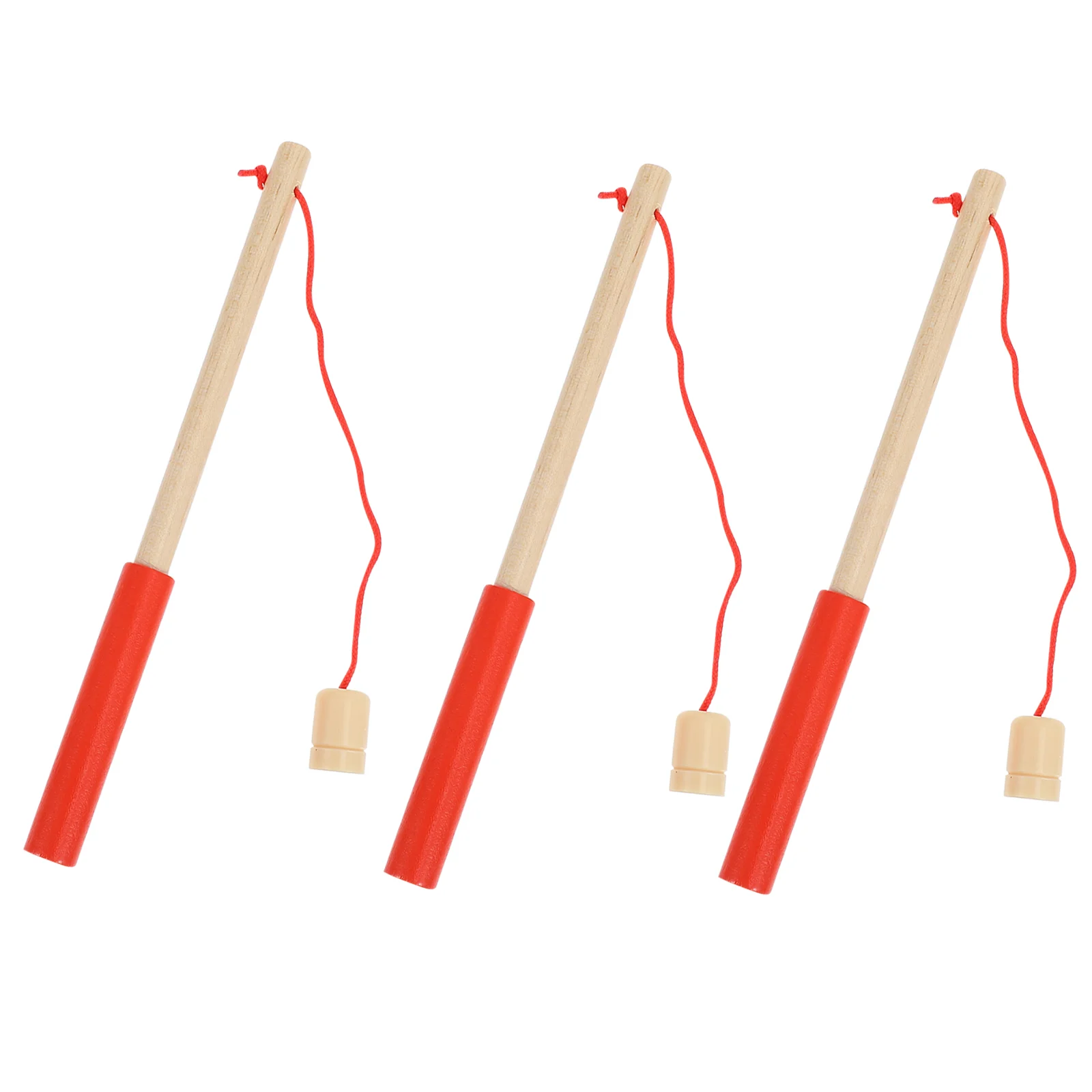 

3 Pcs Wooden Magnetic Fishing Pole Toy Kids Fishing Rod Toys Educational Toys