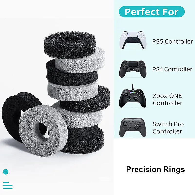 Precision Rings Sponge Auxiliary Ring Positioning Sleeve Shock Absorbers Analog Joy Stick Game Accessories for Switch Xbox One