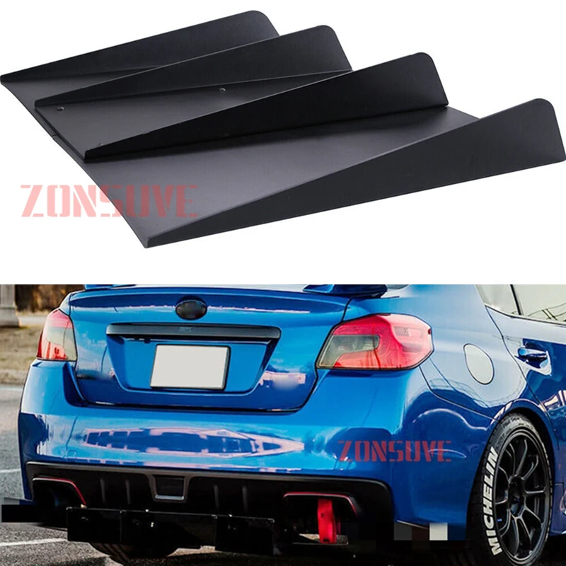 

For Subaru WRX STI Rear Diffuser Bumper Lip Spoiler Splitter Shark Fin Style Body Kit Accessories ABS Plastic