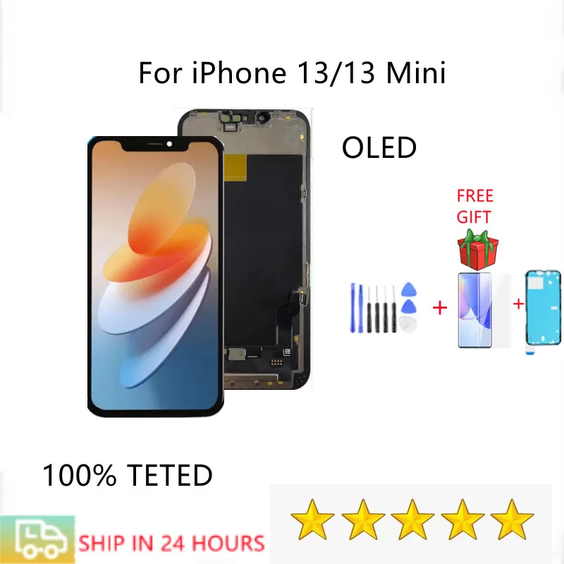 

100% Tested For iPhone 13 13 Mini OLED 3D Touch Screen Incell Quality Digitizer Replacement Assembly LCD With Gift