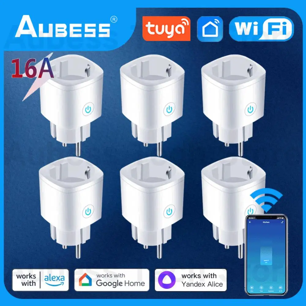

20A WiFi Smart Socket EU/FR Plug Timing Voice Remote Control Tuya SmartLife APP Control Works With Alice Alexa Google Assistant