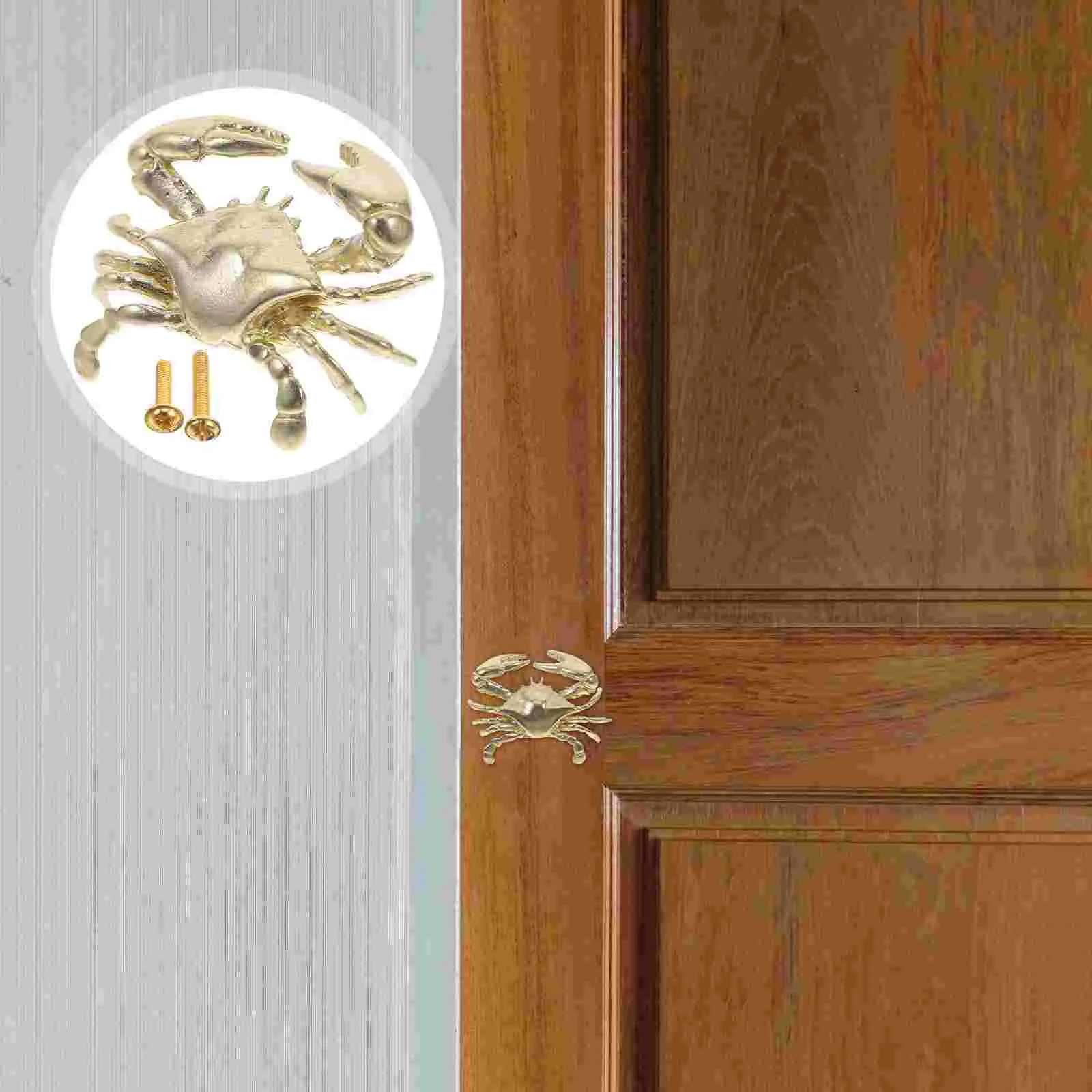 Ручка двери шкафа кухонные ручки латунный ящик в виде краба винтажные морские с