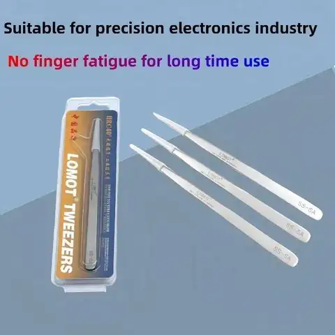1 шт. SS-SA прецизионный антимагнитный пинцет супер-жесткий пинцет с дополнительным наконечником стальной изогнутый прямой наконечник пинцет для ремонта телефона ручной инструмент