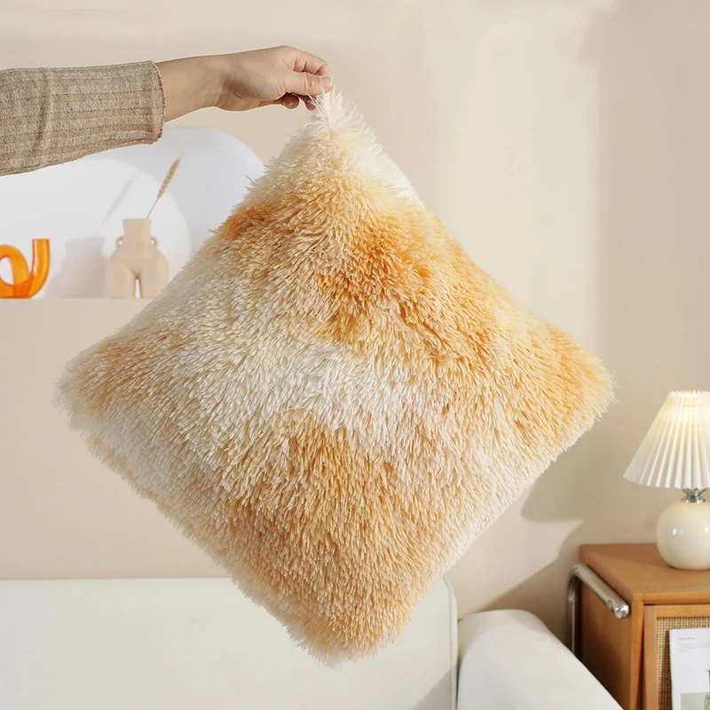 

Мягкая плюшевая наволочка, 2 шт., наволочки для домашнего декора, наволочки для гостиной, спальни, дивана, декоративная наволочка 45x4 5 см, искусственная Обложка