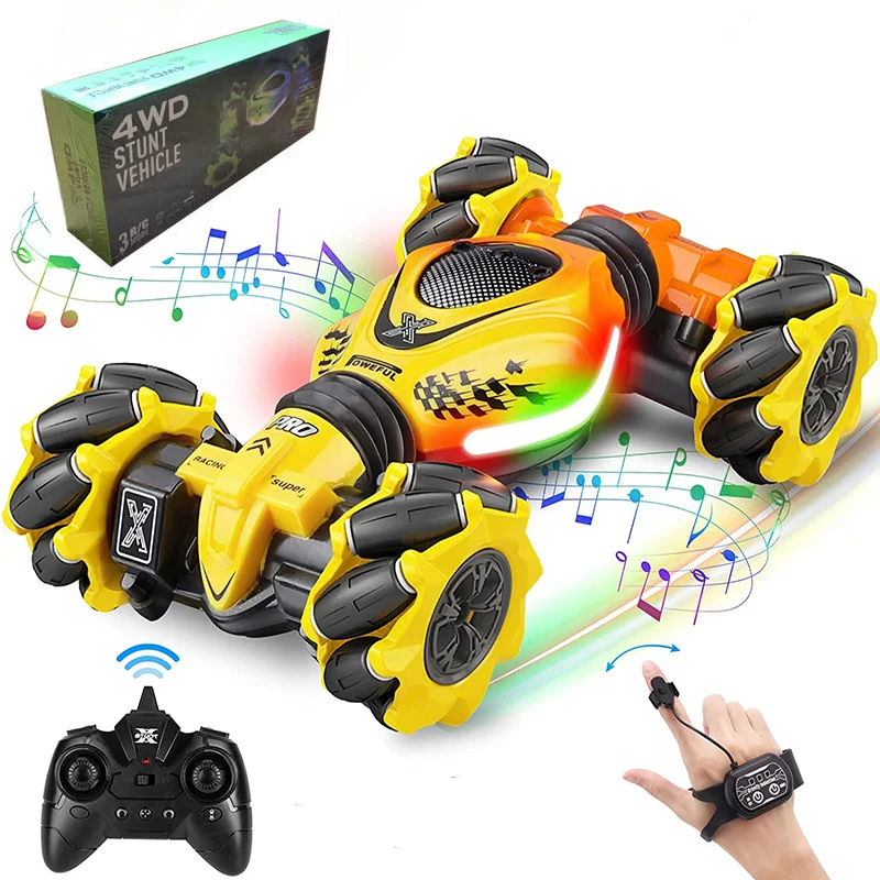 New 4WD Drift RC Stunt Car 2.4G Radio Remote Control Car Watch Gesture Sensor RC Vehicle Electronic Toys Kid Christmas Gift