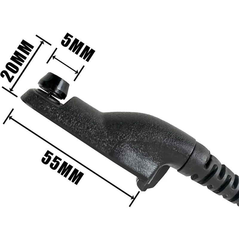 RISENKE Earpiece for Motorola PR6350 APX4000 APX6000 APX7000 XPR7550e XPR6550 XPR75502 Walkie Talkie 2 Wire Headset with PTT Mic