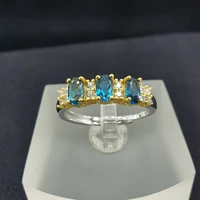sace gems blue topaz gemstone rings for women resizable 925 sterling silver engagement wedding band fine fashion jewelry gifts
