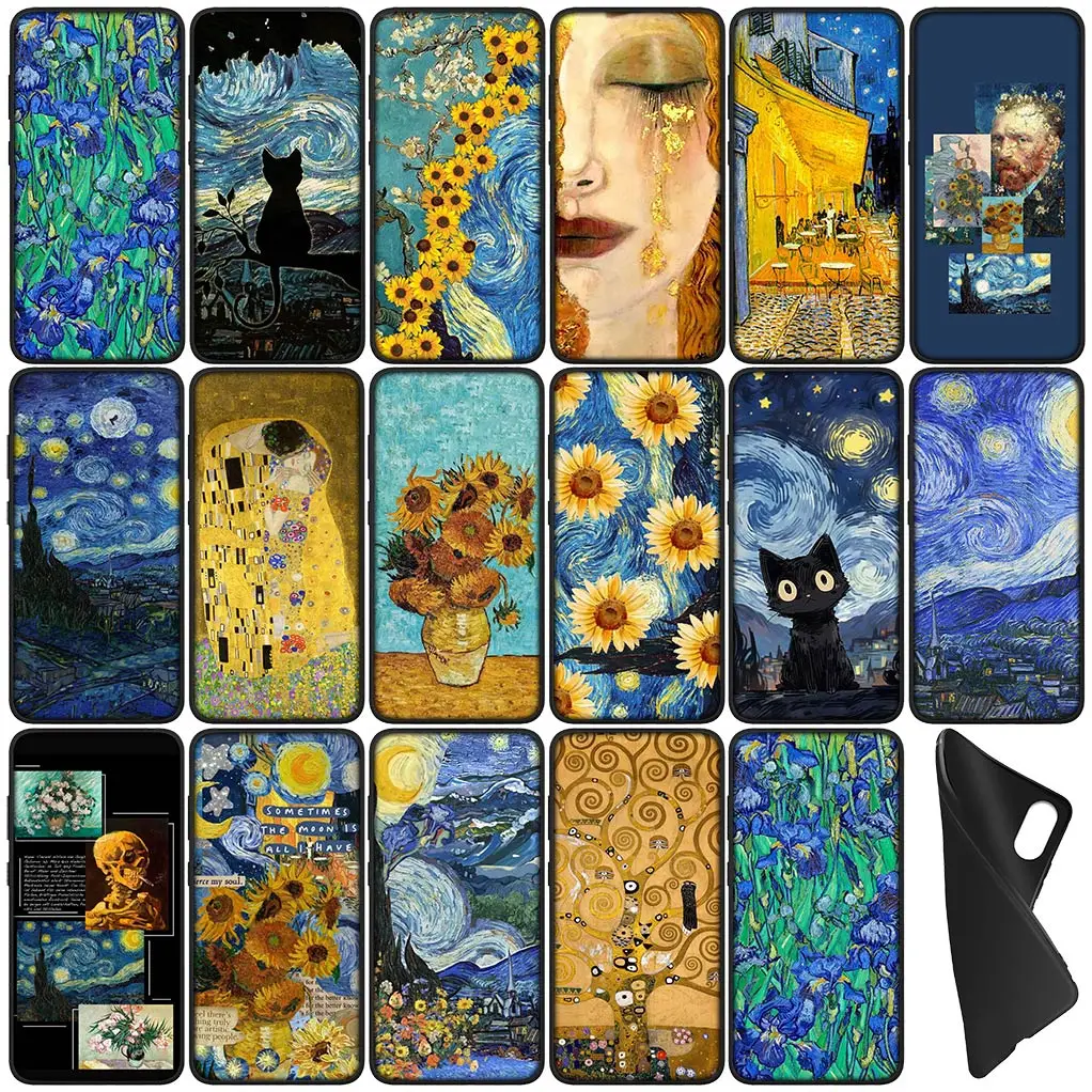 Чехол Starry Night Van Gogh Sky Art для OPPO A17 A15 A16 A3 Pro A40 A60 A80 A79 A95 A94 A74 A78 A58 A38 A57 4G 5G чехол телефона