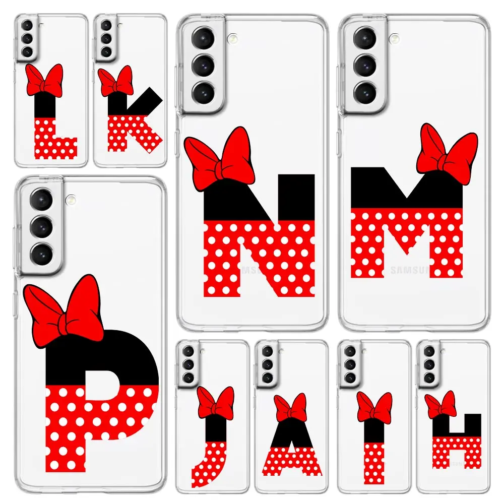 

Alphabet Letter cute Phone Case For Samsung Galaxy S22 S20 FE S21 Ultra 5G S10 S10E S9 S8 Plus Note 10 20 Soft Quality TPU Cover