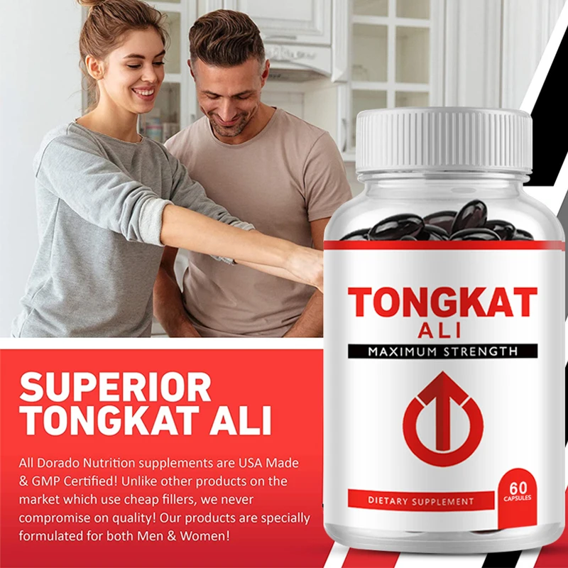 

1 Bottle Tongkat Ali Capsules for Men Softgels Indonesian Endurance Muscle Mass Workout Health Food Strength Dietary Supplement