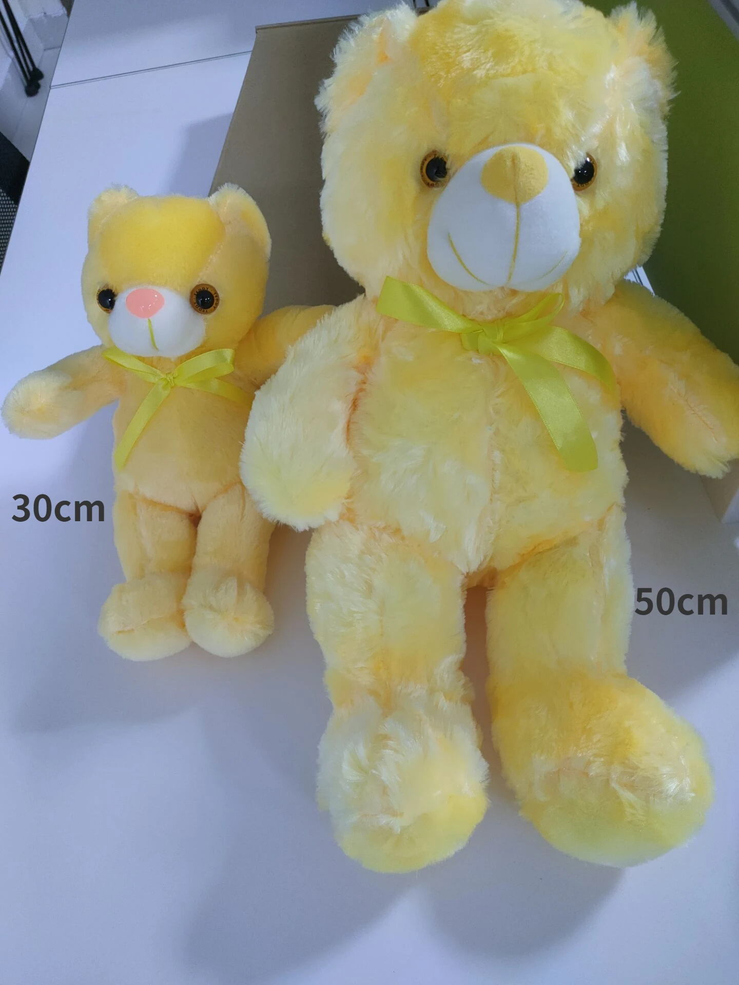 Christmas Luminous Plush Toys Light Up LED Colorful Glowing Teddy Bear Stuffed Animal Kids Doll Gift For Children Girls 50CM | Игрушки и