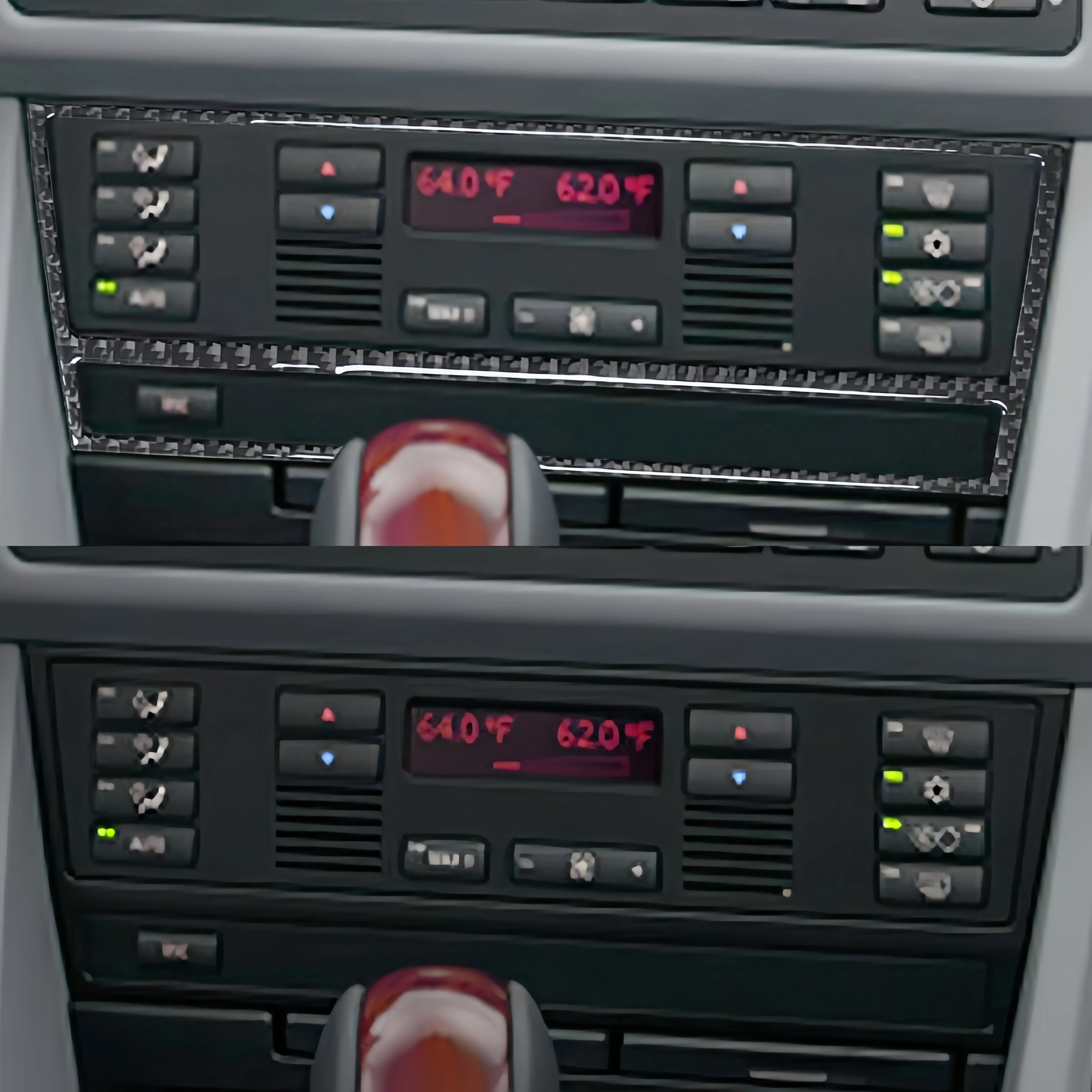 Для BMW E39 5 серий 1998-2003 углеродное волокно автомобиль AC CD контроль климат-контроля