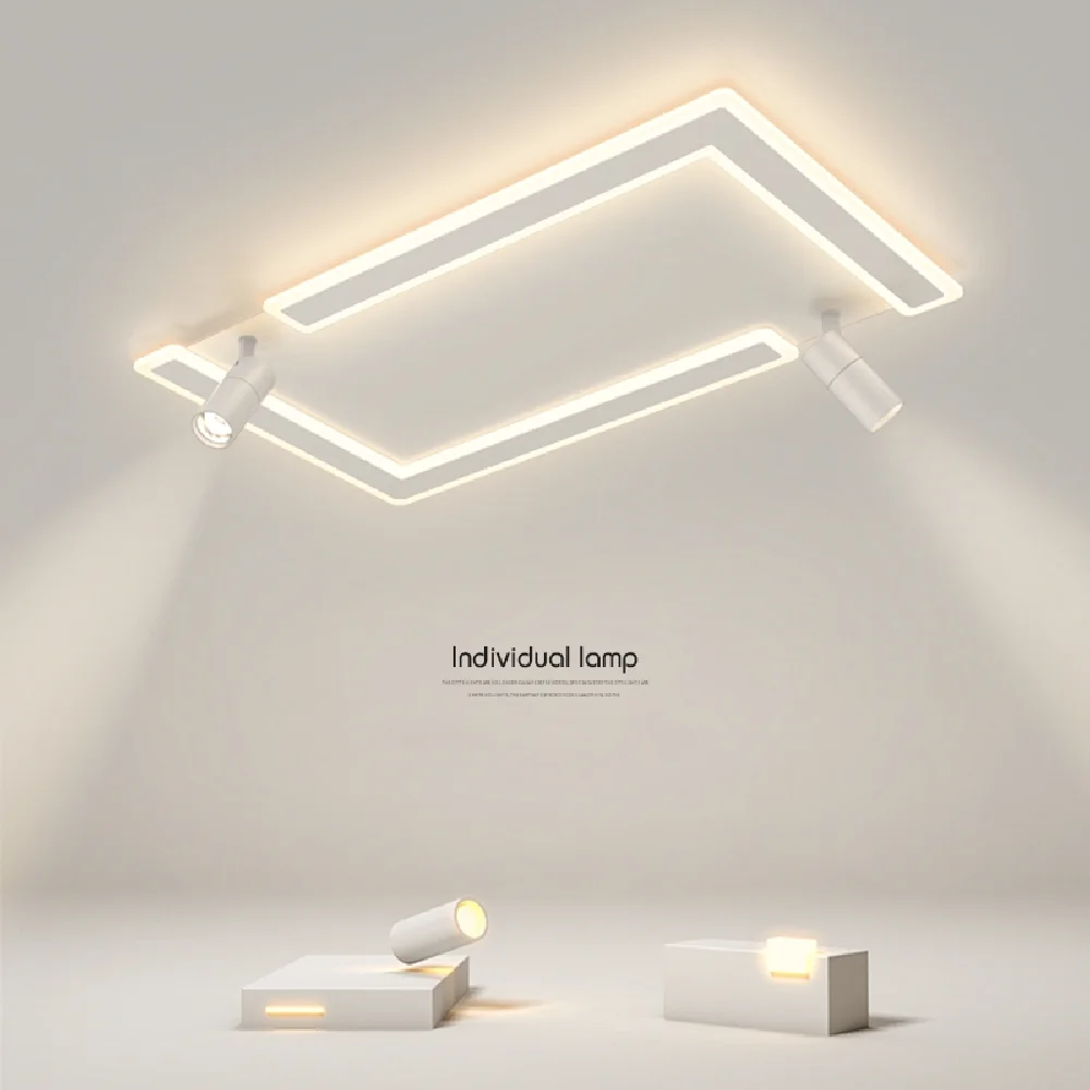 

LED Creative Modern Ceiling Light Dining Living Room Square Rectangular White Ceiling Lamp Bedroom Kitchen Simple Panel Lamp