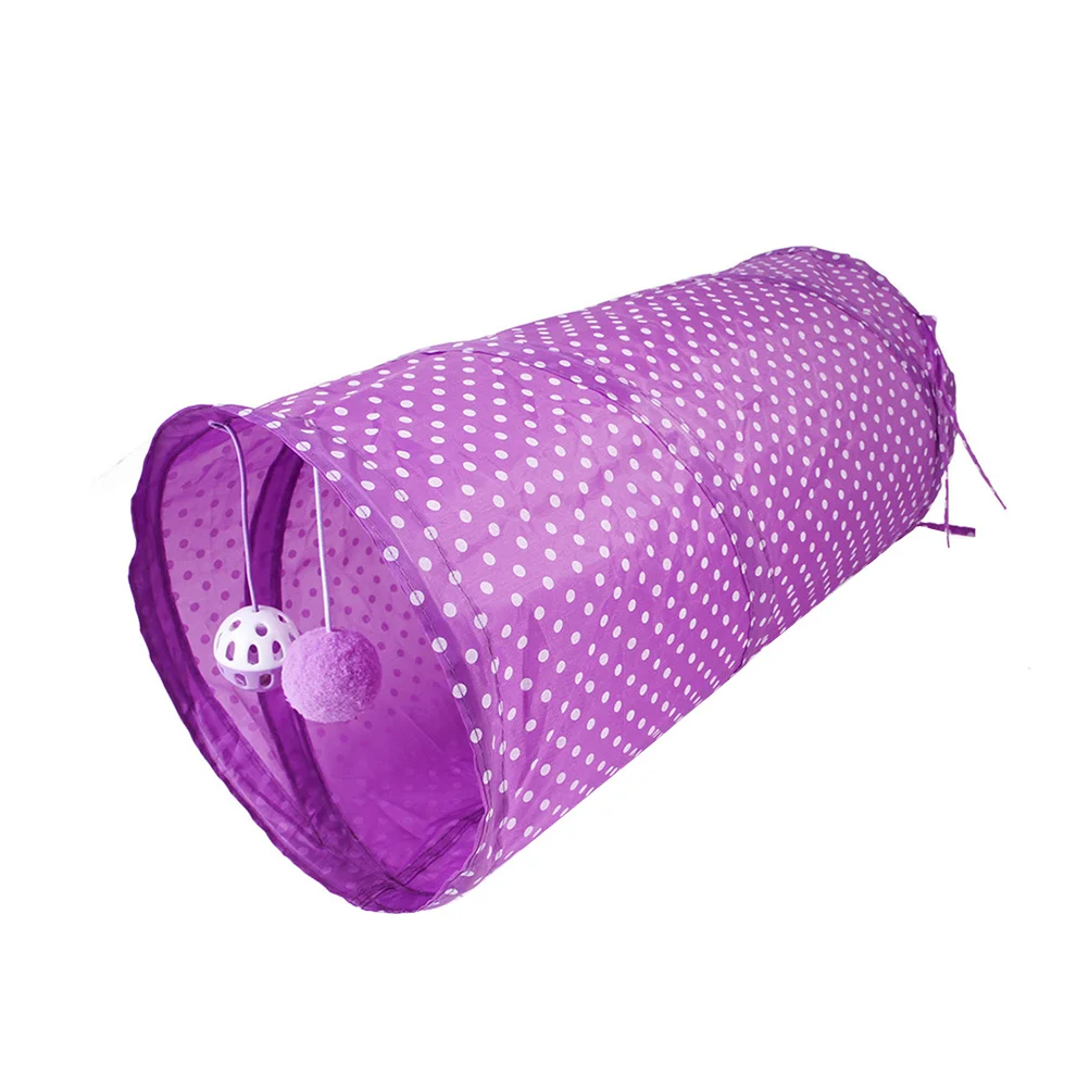 

Cat Tunnel Toys Christmas Tube Pet Themed Diy Collapsible Play Crinkle Toy Indoor Kitten