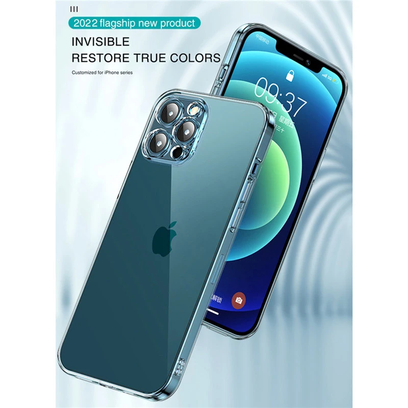 Ультратонкий Прозрачный чехол для iPhone 14 12 11 13 Pro Max силиконовый мягкий из ТПУ X XS XR 8