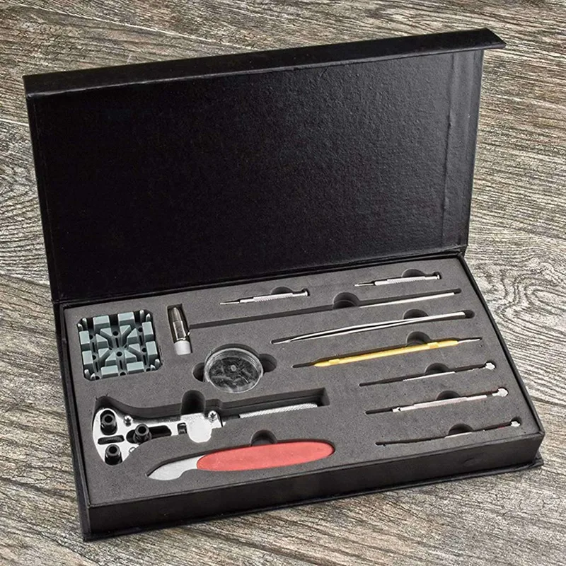 

29Pcs Box Watch Repair Tool Kits Strap Resizing Watch-Maker Home Watch Strap Removal-Fitting Tools