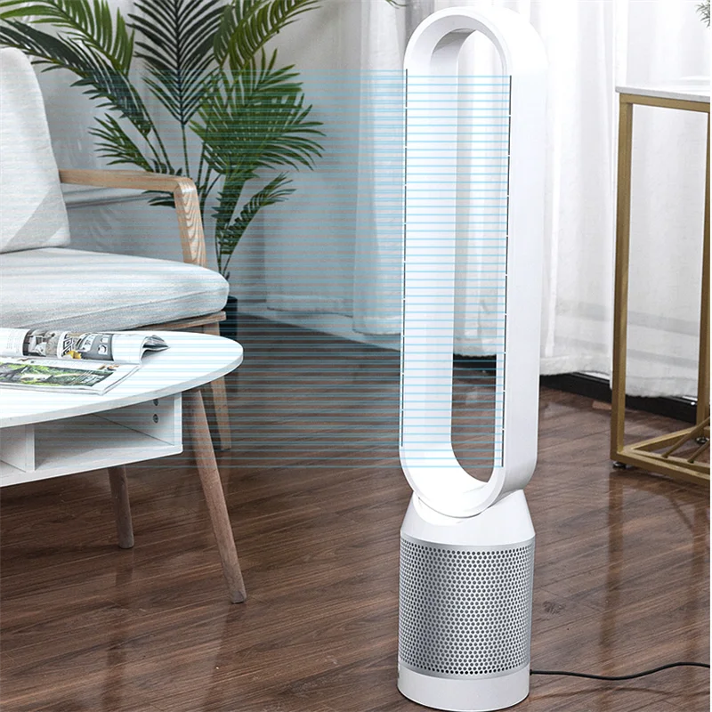 

42Inch Air Purification Circulation Bladeless Fan 220V Ultra-Quiet Dormitory Desk Floor Electric Tower Fan Bladeless Fan EU Plug