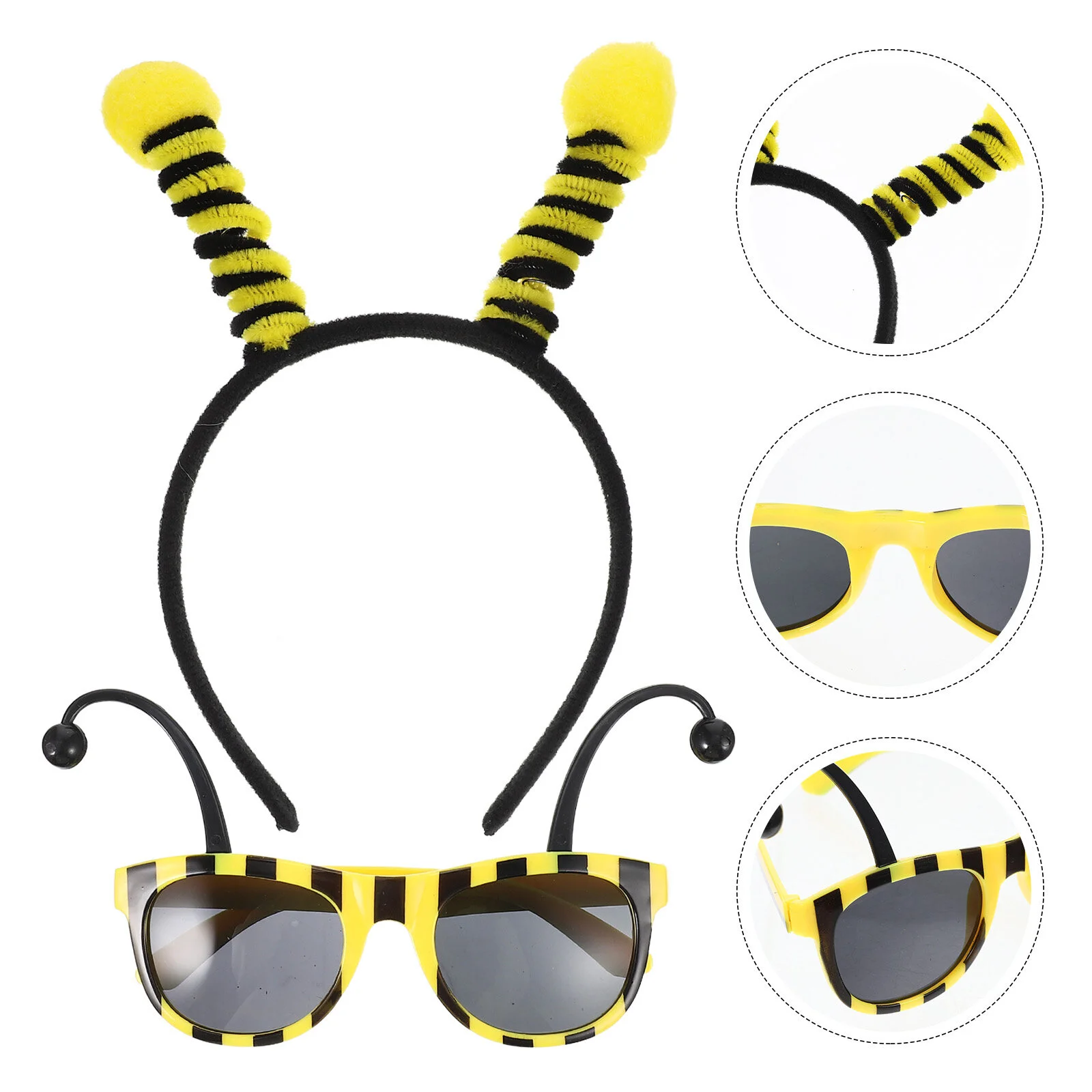 

Clothing Set Bee Hair Accessory Party Ornaments Cosplay Hairband Adults Sun Glasses