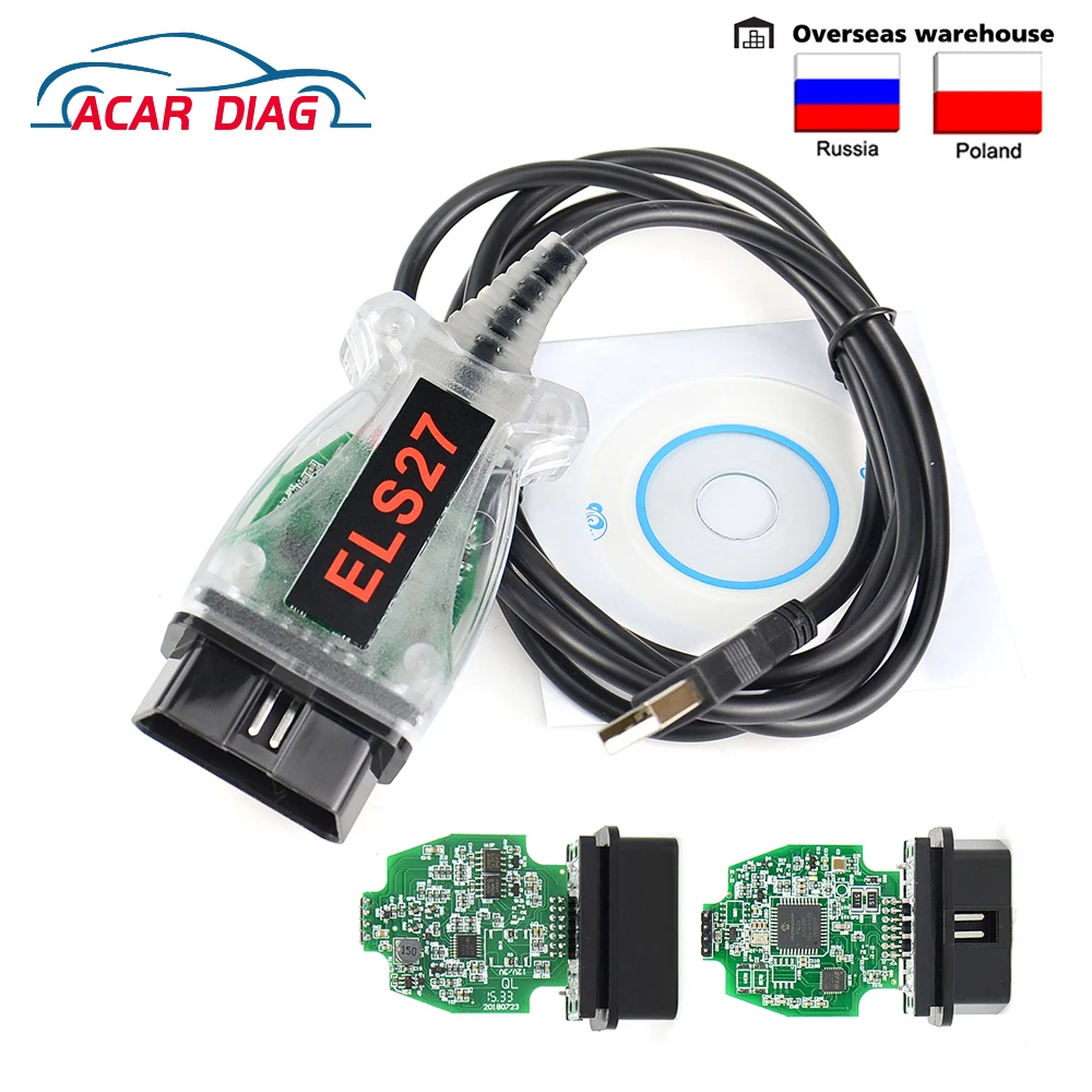 Инструмент кодирования ELS27 для Mazda Lincoln Mercury F150 F250 ELM327 USB V1.5 автомобильный