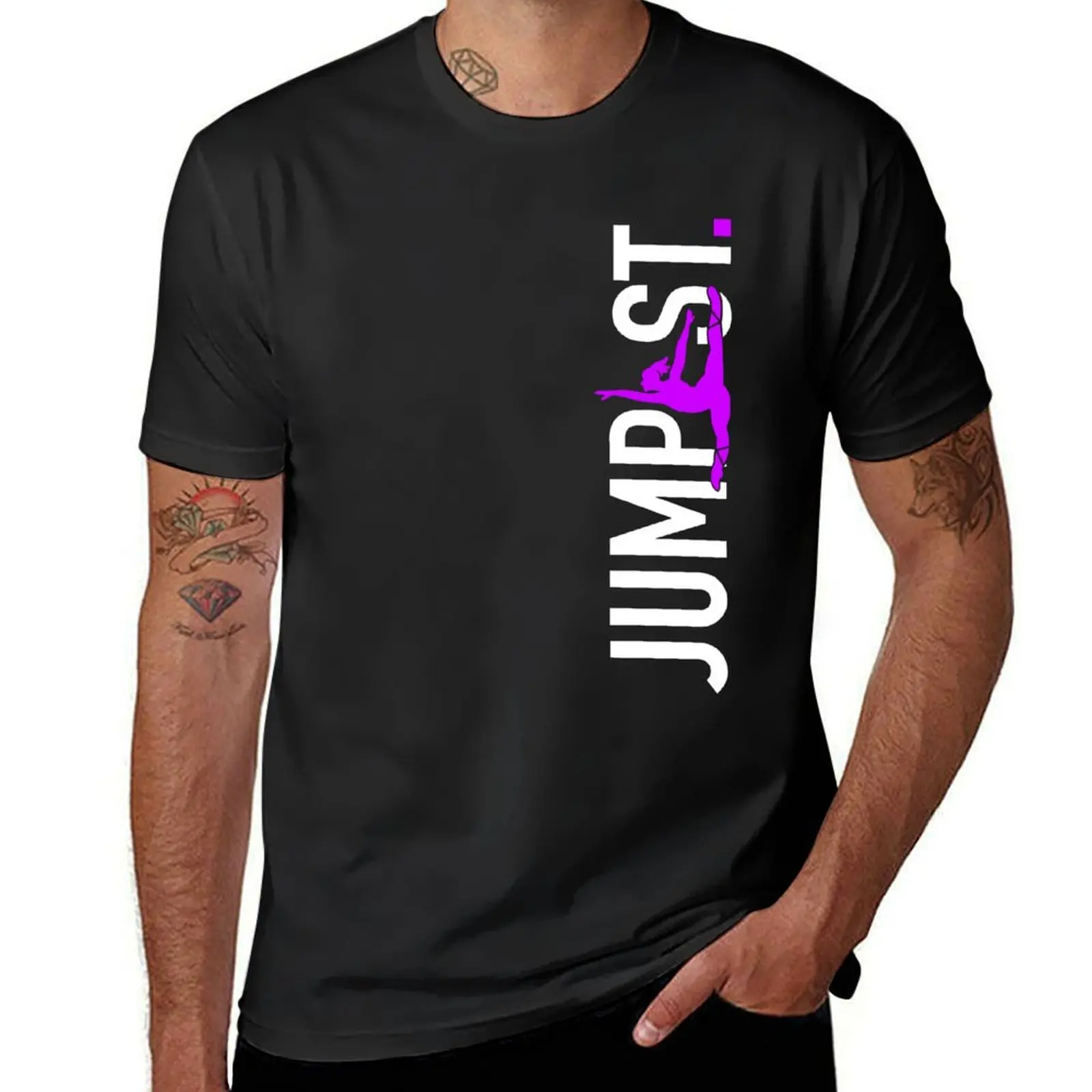 Jumpst без фона кольца вертикальная футболка кавайная одежда для мальчика Мужская