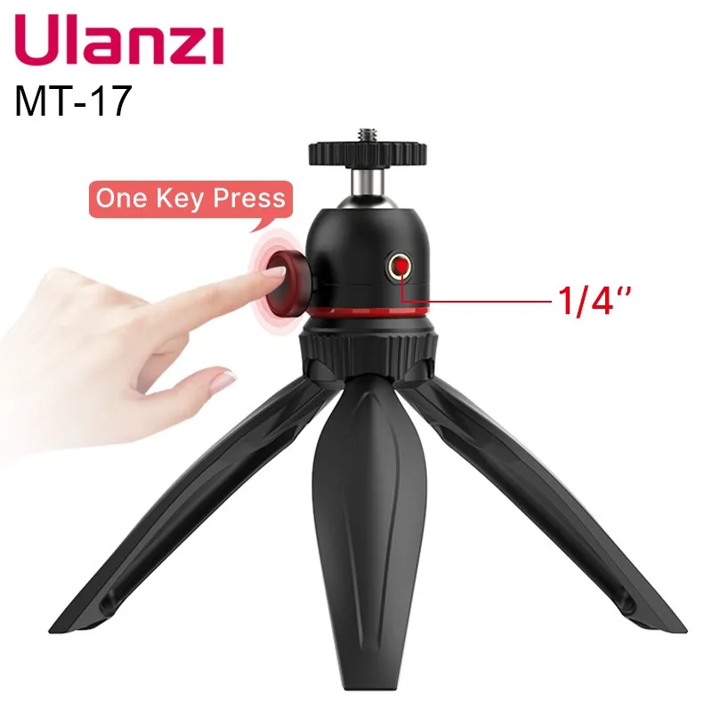 

Портативный мини-Трипод для видеоблога Ulanzi MT-17, Трипод 1/4 дюйма с шариковой головкой, Универсальный штатив с держателем для телефона для циф...