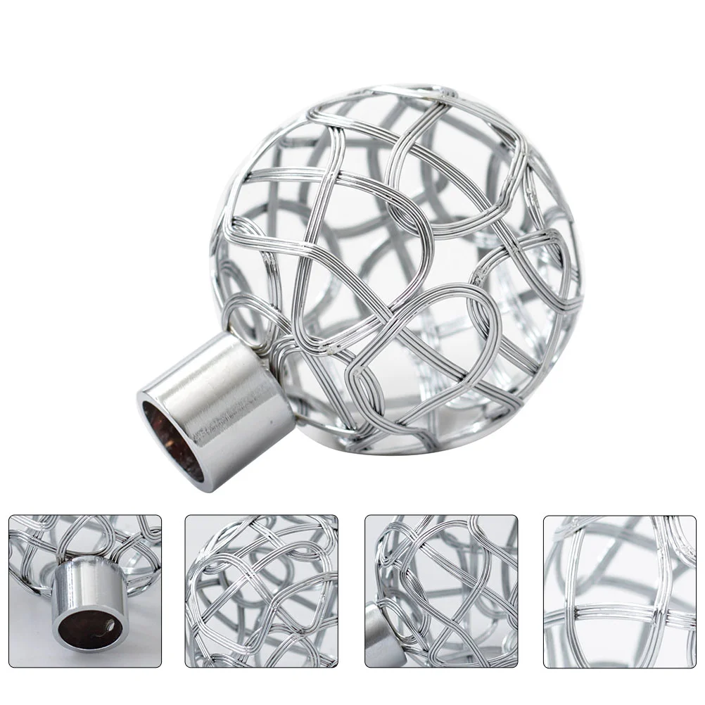 

2pcs Curtain Rod Window Drapery Pole Finals Plug Rail Decorative Curtain Rod Ends Decorative Curtain End Caps for Home