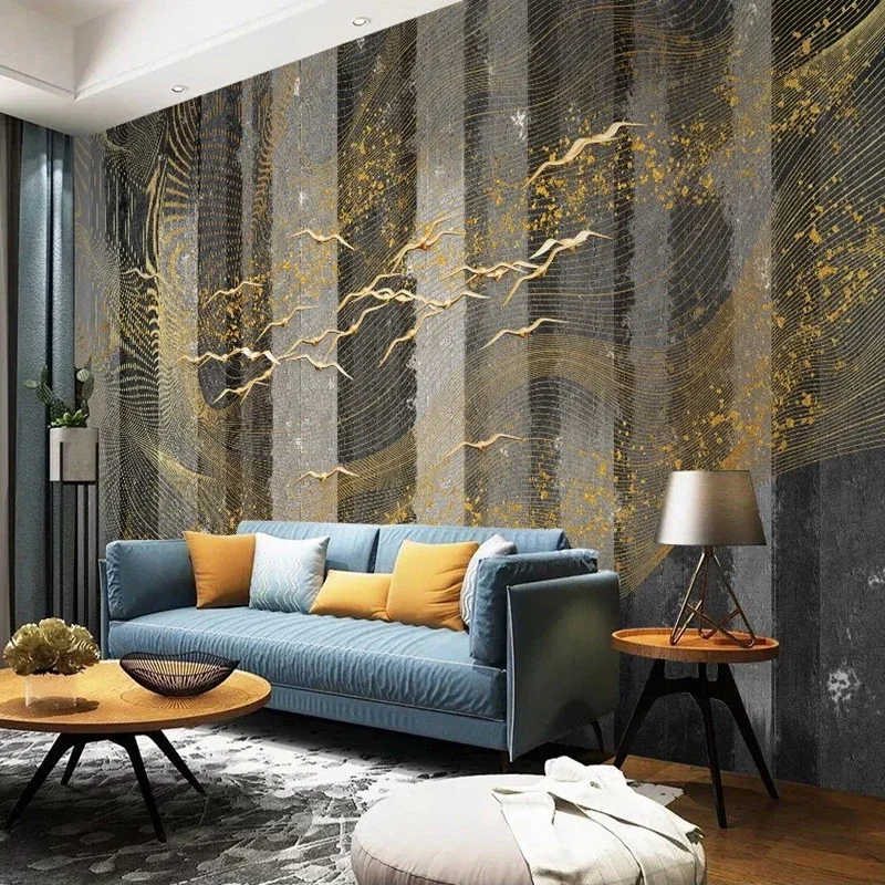 

Custom Wallpaper For Walls 3D Retro Abstract Flying Bird Art Wall Painting Living Room Sofa TV Background Mural Papel De Parede