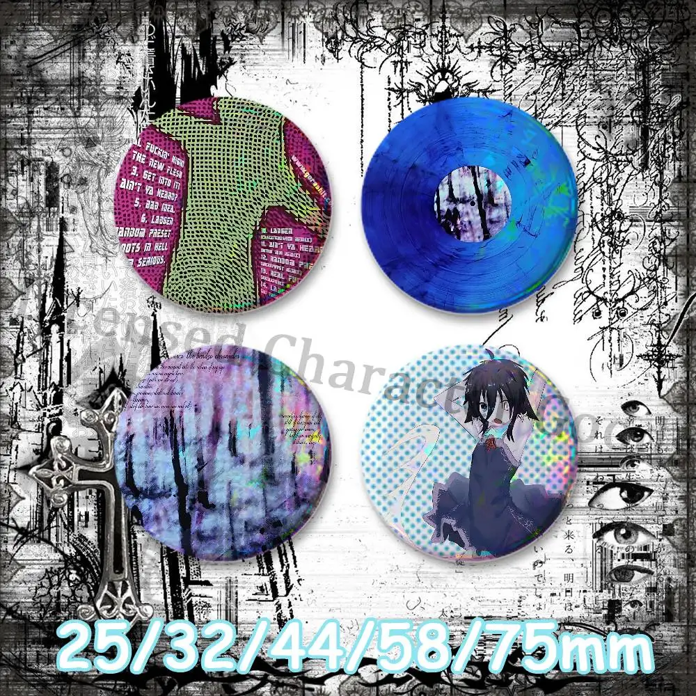 Альбом G-Goreshit Lolicore Breakcore, индивидуальные мини-значки-таблетки 25 мм, набор из 4 предметов, увеличенный значок 75 мм (2,25 дюйма) (art.: 3920dcfbad88a) - 3920dcfbad88a