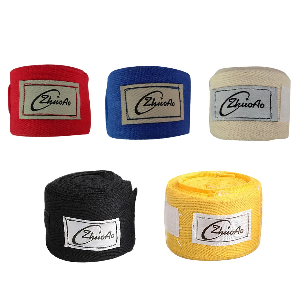 

Boxing Bandages Cotton Wraps Sweat-absorbing Gym Sports Training Bandages Sanda Muay Thai Taekwondo Hand Gloves Wraps 5m roll