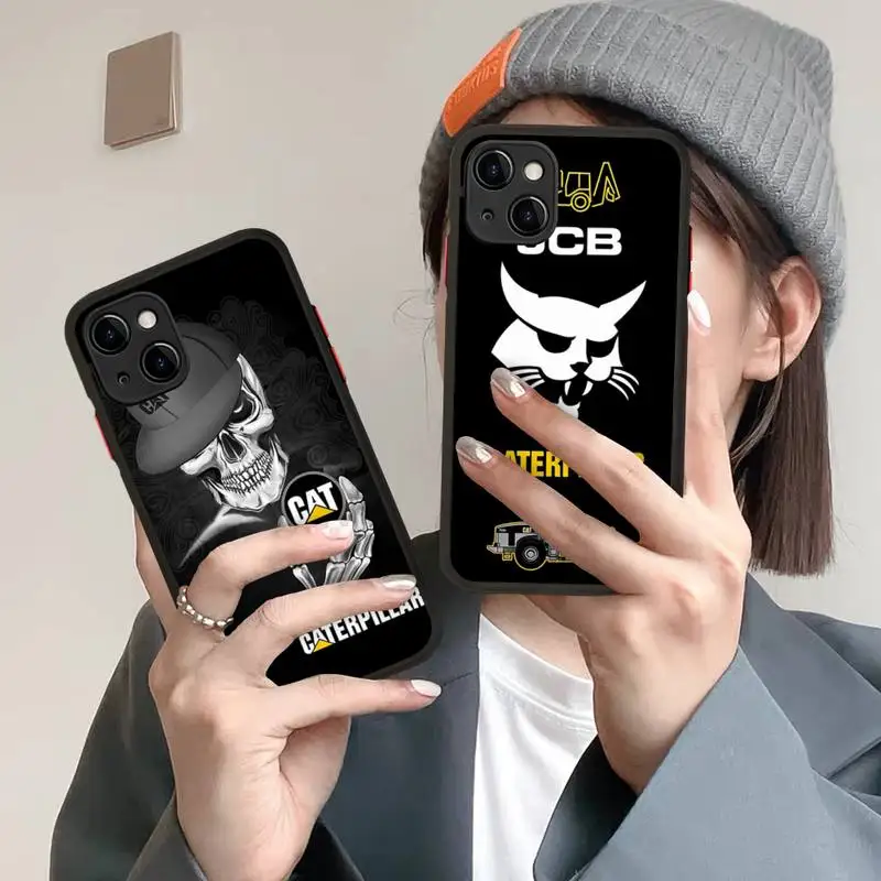 

C-Caterpillar-Cat Phone Case for iPhone 14 11 12 13 Mini Pro Max 8 7 Plus X XR XS MAX Translucent Matte Cover