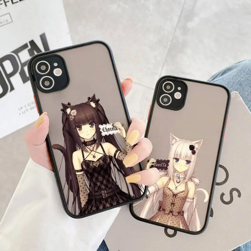 

Chocola Nekopara anime Phone Case matte transparent For iphone 11 12 13 7 8 plus mini x xs xr pro max cover