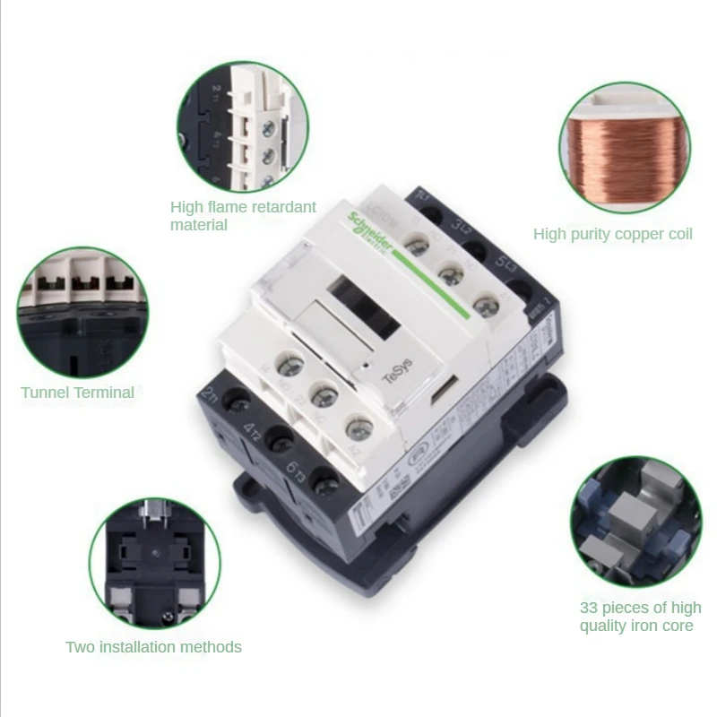 Kontaktor Schneider LC1D09 LC1D18 LC1D25 LC1D32 LC1D38 220 В переменного тока 3P 50/60 Гц Контроллер контактора
