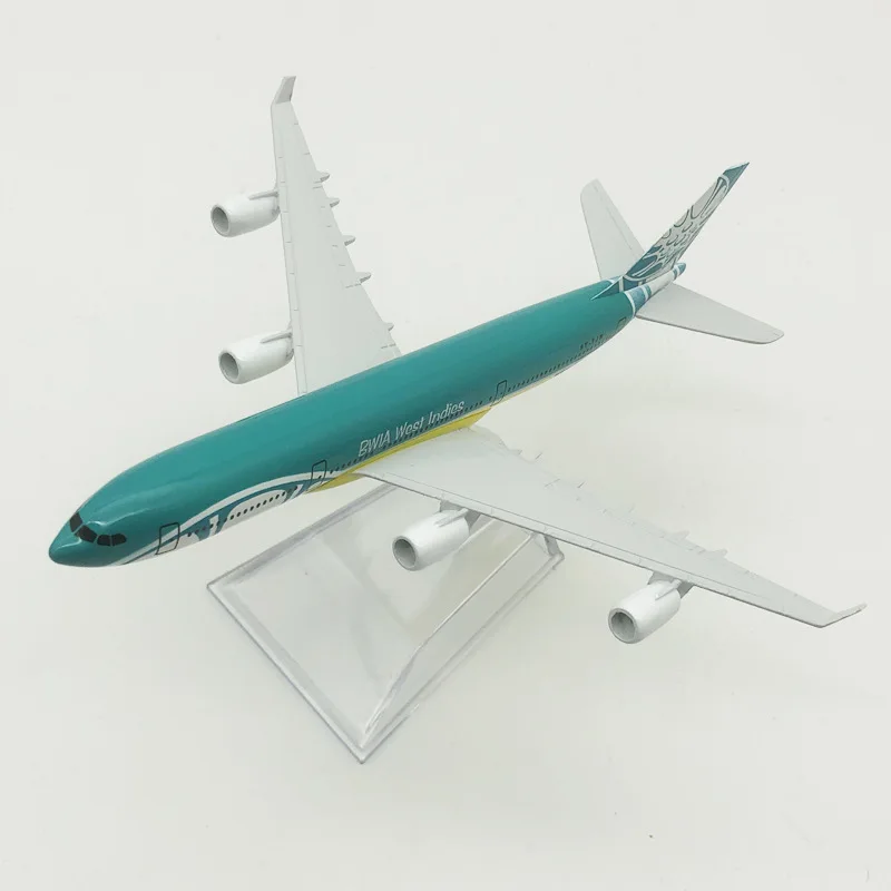 НОВЫЙ 16 см Air BWIA WEST Indies Airways A340 Airbus 340 Airlines из металлического сплава литая под