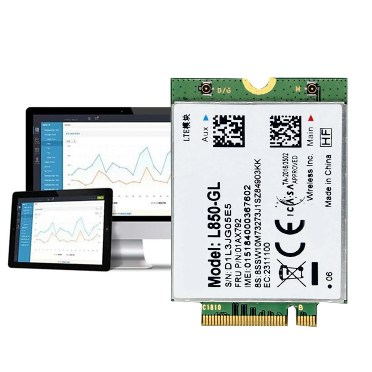 L850 GL Wi-Fi карта + 2 антенны 01AX792 NGFF M.2 модуль для Lenovo ThinkPad T580 X280 L580 T480S T480 P52S
