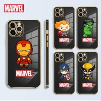 marvel hero the avengers trend back cell black case cover for iphone 7 11 12 13 pro max xs 8 plus se xr 6s 8plus 2020 7plus 5