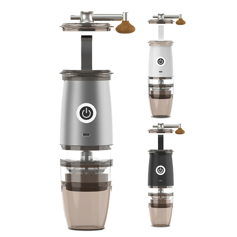 

Portable Burr Coffee Grinder, 2 In 1 Manual Electric Coffee Bean Grinder With 5 Modes For Espresso Drip Pour Over