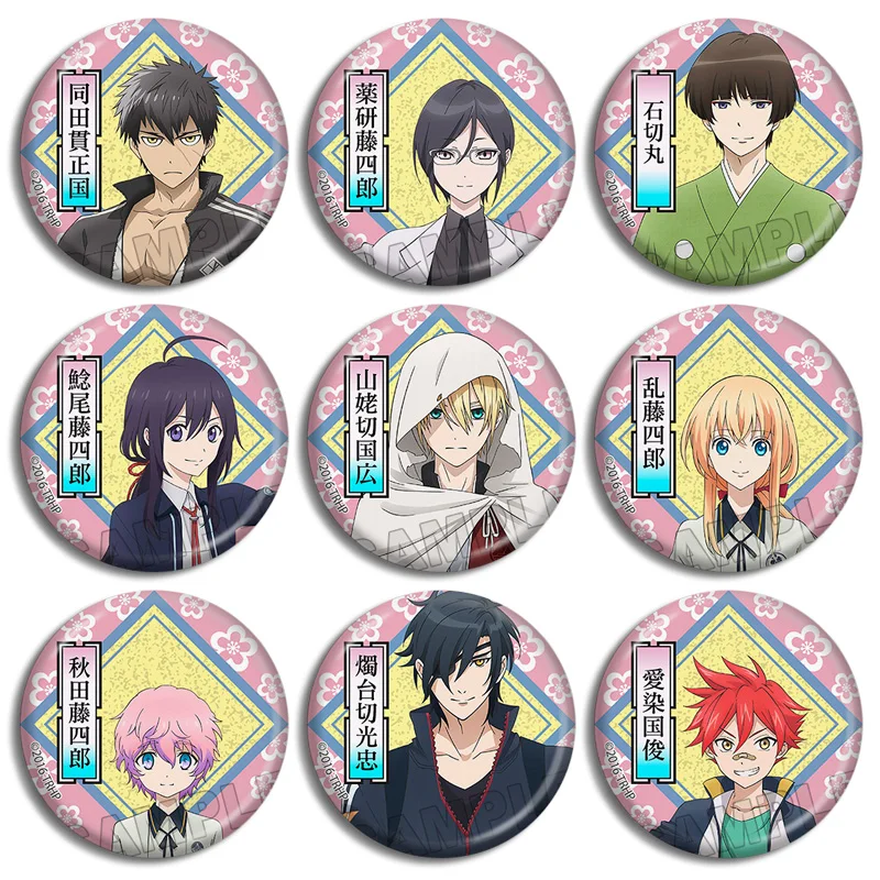

Anime Touken Ranbu Online Yamanbagiri Kunihiro Kasenkanesada Midare Toushirou Hachisukakotetsu Nikkari Aoe Button Metal Badge