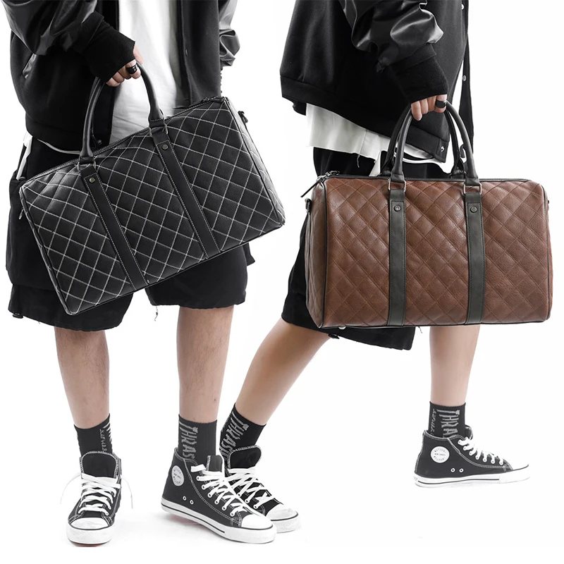 Men Travelling Bags And Luggage For Men Fashion Motorcycle Luggage Bag Large Capacity Travel Bags Men Leather Shoulder Handbags