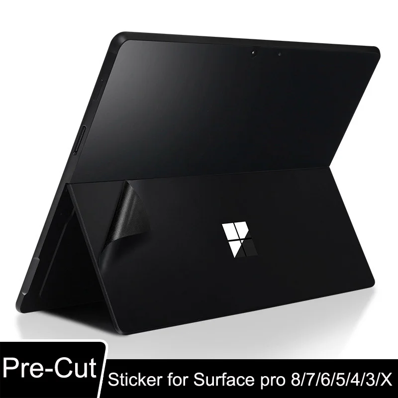 Pre-Cut Protective Solid Vinyl Sticker Skin for Microsoft Surface Pro 9/8/7/6/5/4/3/X Notebook Cover Film Back and Edge Sticker