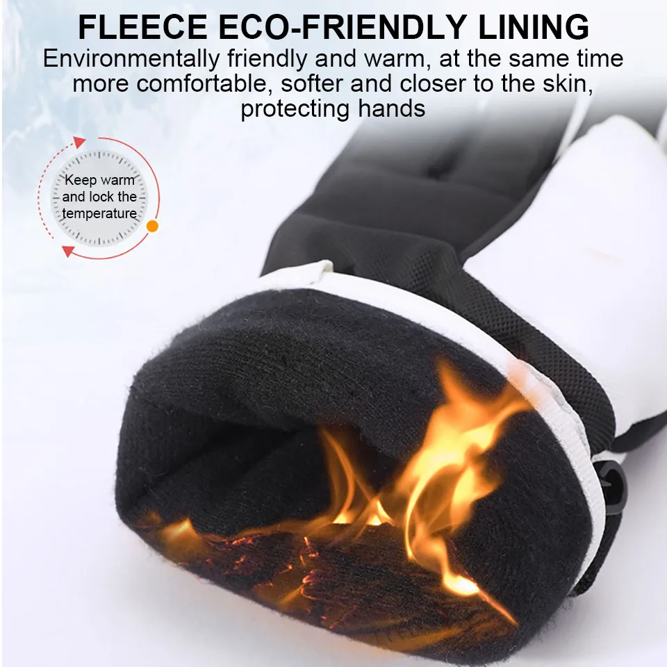 Фото CoolFit новые сноубордические лыжные перчатки для детей и взрослых Нескользящие сенсорные водонепроницаемые детские женские мужские зимние т... №4