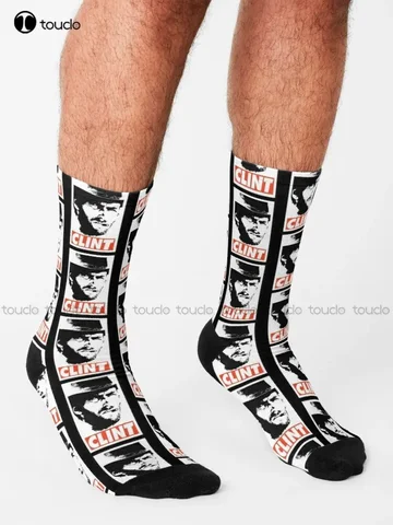 Носки Clint Clint Eastwood, носки для софтбола, персонализированные носки унисекс для взрослых и подростков, молодежные носки 360° °   Уличная одежда с цифровой печатью