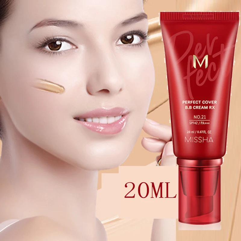 20ml Missha natural color Ivory white BB Cream Korean Cosmetics Makeup Base CC Creams Natural Brightening Original Package