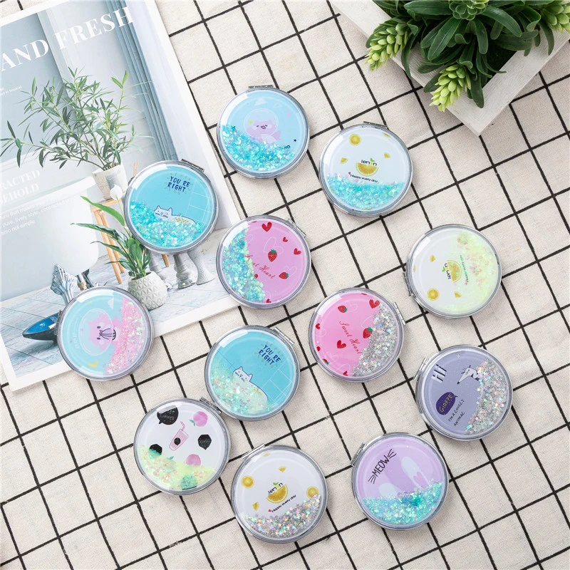 Портативное двустороннее складное косметическое зеркало женские подарки с