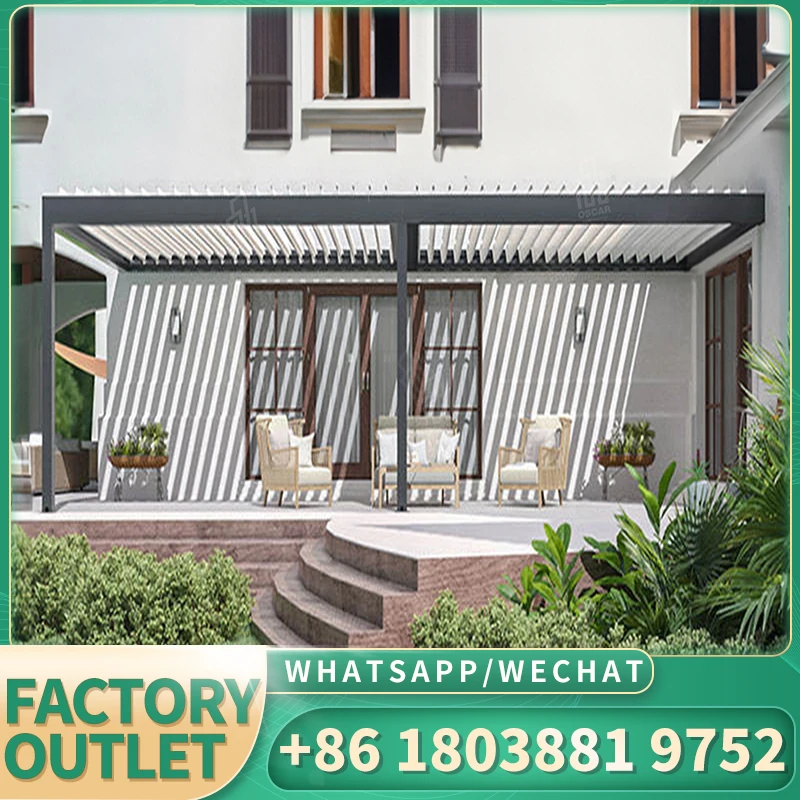 Кровельный дождевой навес электрическая выдвижная система раздвижная беседка
